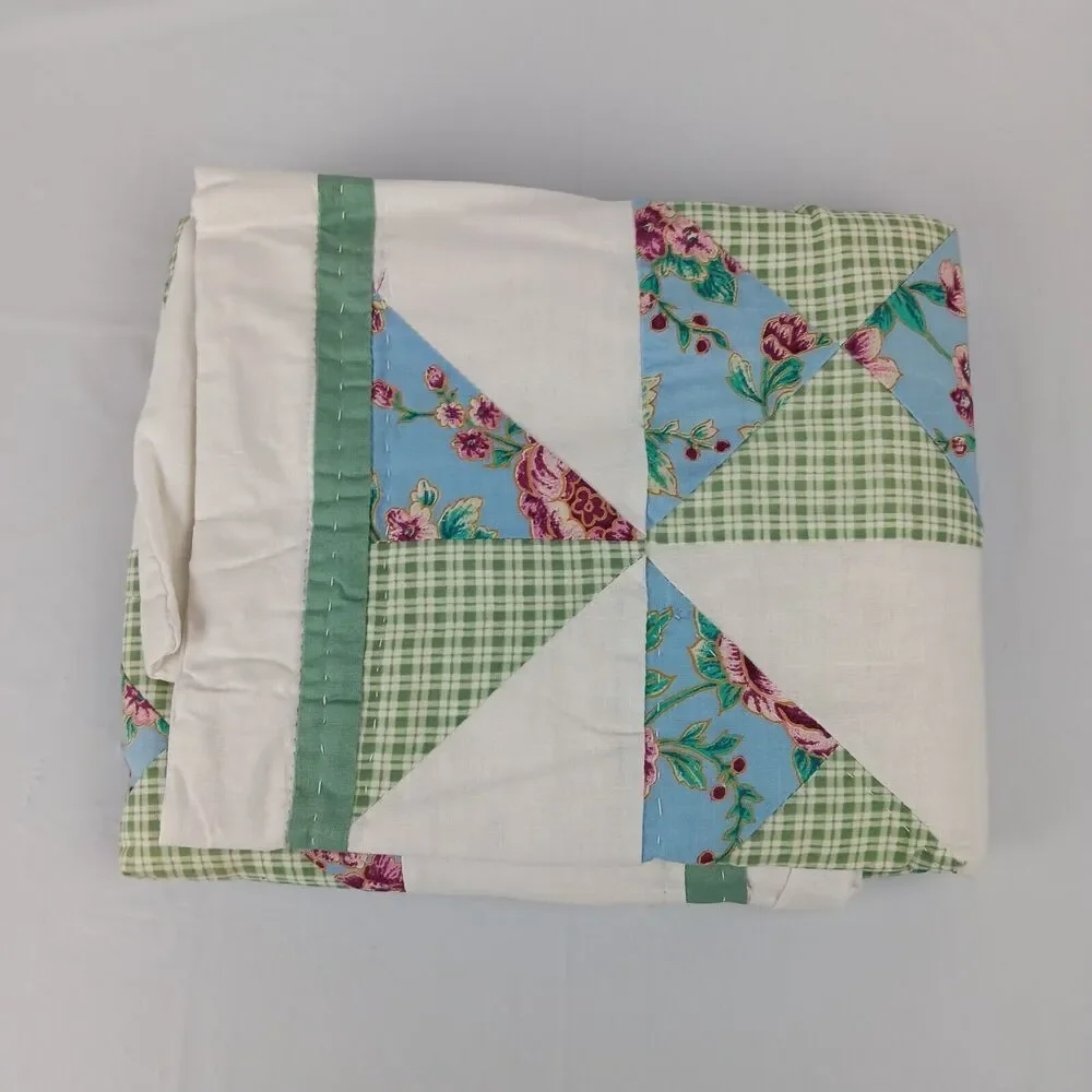 90's Sarah Peabody's Inheritance Standard Sham Hand Quilted Rivers Edge Cotton